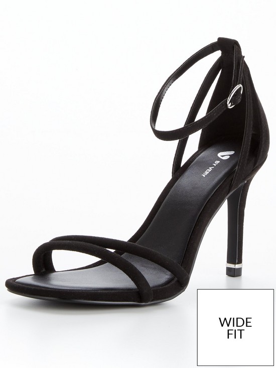 stillFront image of v-by-very-braxton-wide-fit-barely-there-heeled-sandal-black