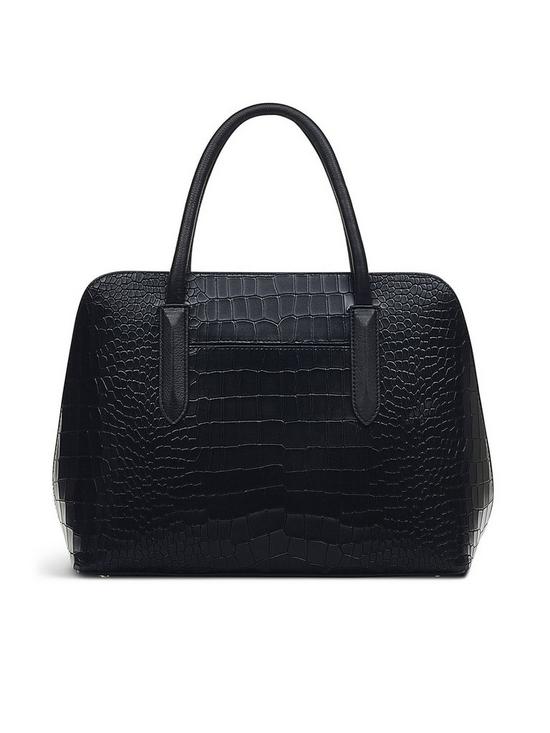 back image of radley-liverpool-street-20-faux-croc-leather-medium-ziptop-multiway-bag-black