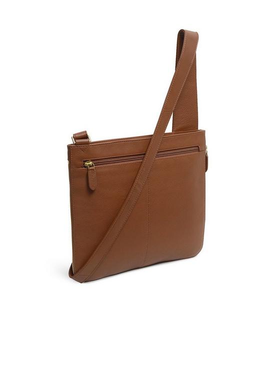 back image of radley-pockets-leather-large-zip-around-crossbody-bag-tan