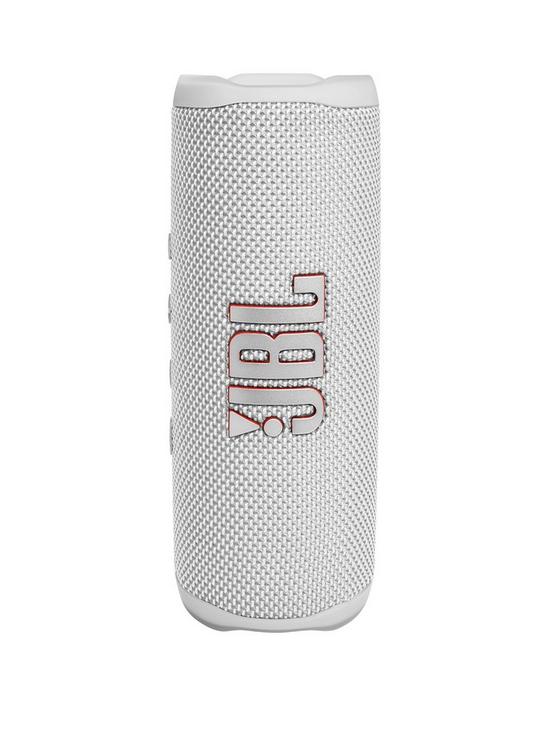 front image of jbl-flip-6-portable-bluetooth-speaker-white