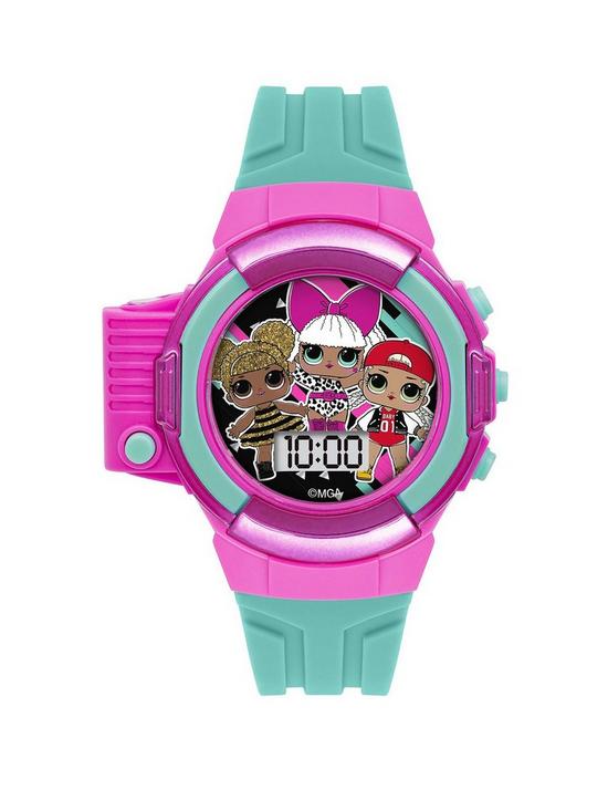 front image of lol-surprise-pink-amp-blue-flashlight-watch
