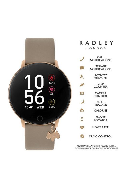stillFront image of radley-series-5-smart-ladies-marsupial-leather-strap-smart-watch