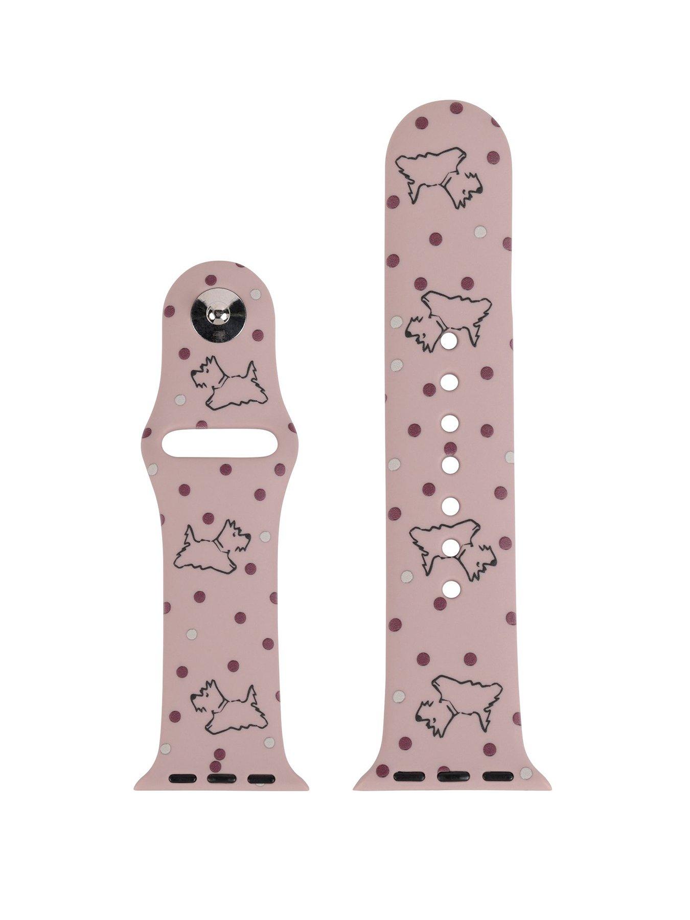 radley-ladies-pink-printed-printed-dog-silicone-apple-watch-strap