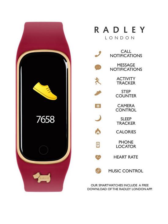 stillFront image of radley-ladies-series-8-berry-silicone-strap-watch