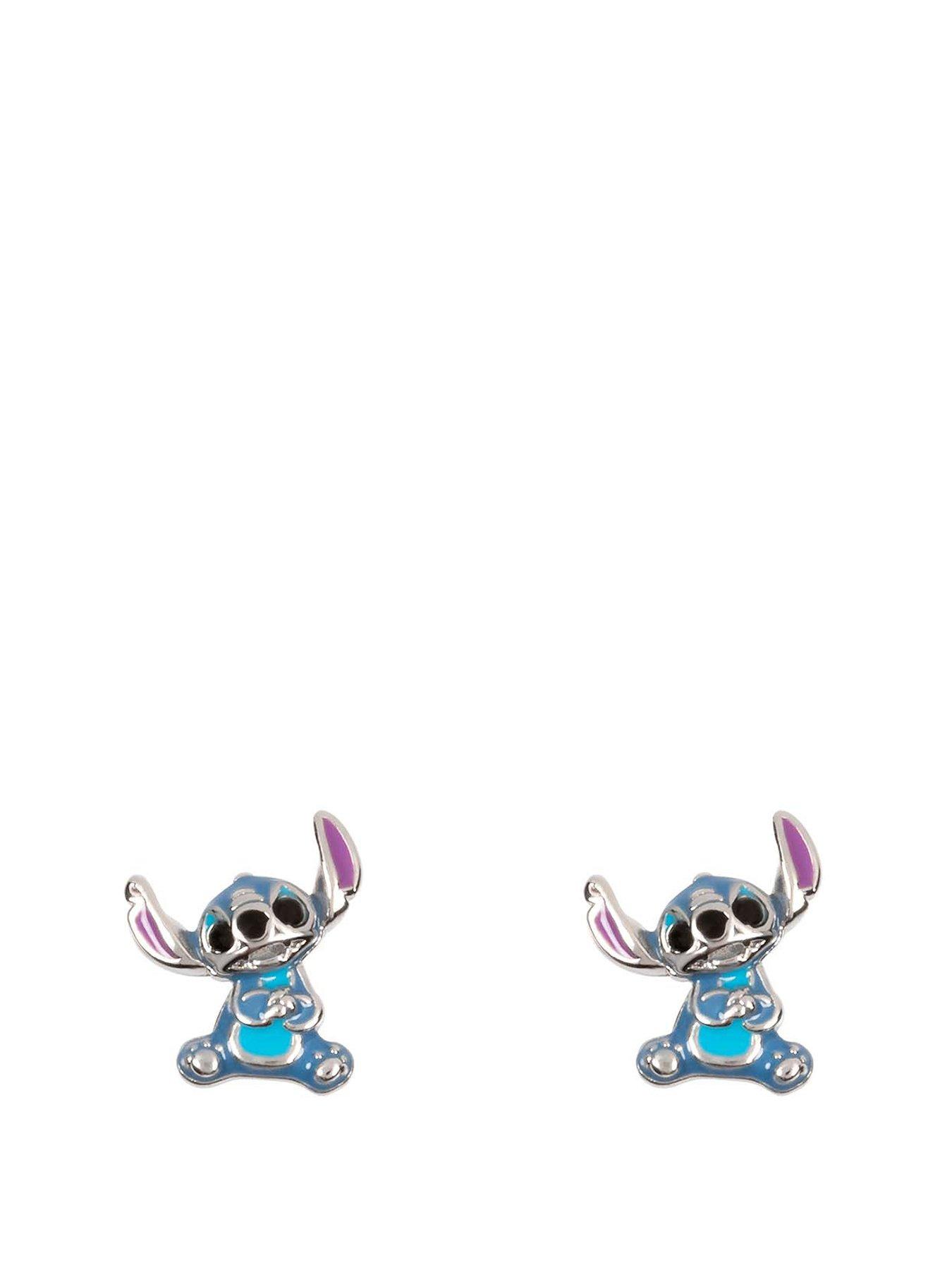 Disney Lilo  &  Stitch Sterling Silver Blue Enamel Stitch Stud Earrings E906250RRHL.PH