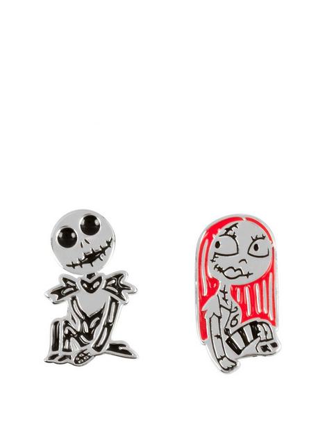 disney-nightmare-before-christmas-sterling-silver-mismatched-stud-earrings-e906359slph