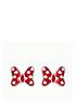  image of disney-minnie-mouse-sterling-silver-red-enamel-bow-stud-earrings-e906338slph