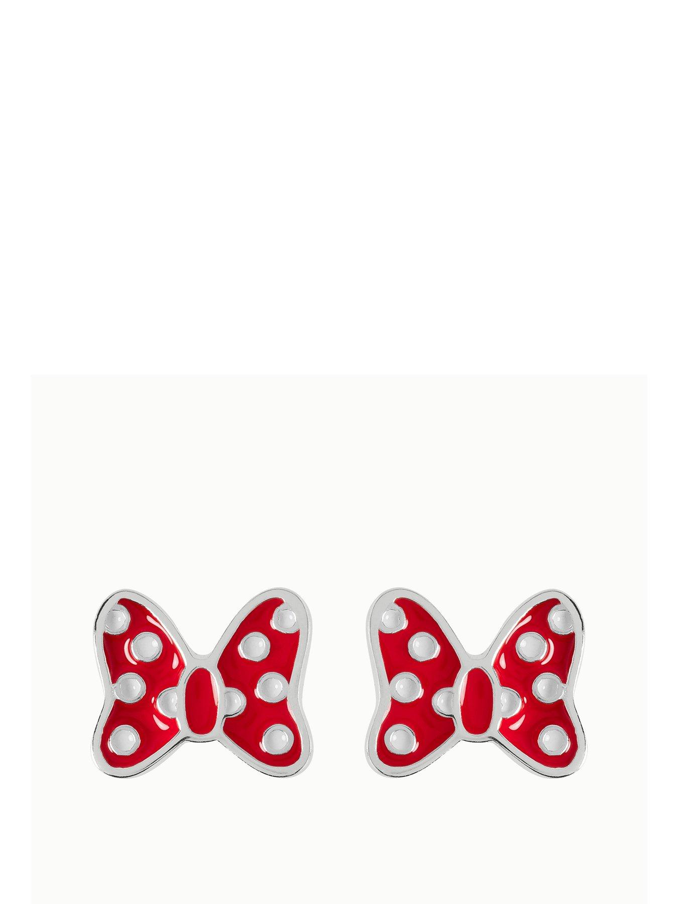 front image of disney-minnie-mouse-sterling-silver-red-enamel-bow-stud-earrings-e906338slph