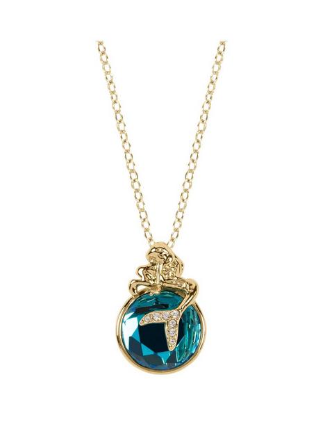 disney-the-little-mermaid-blue-gold-plated-necklace-cf01104yrml-q