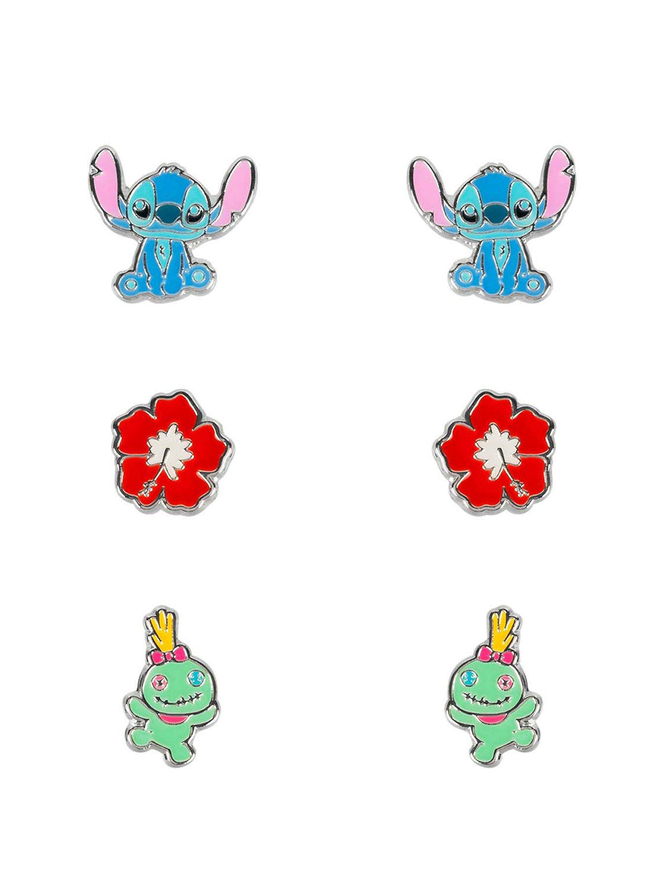 undefined Lilo  &  Stitch Blue, Red  &  Green Trio Earring Set SF00468SL