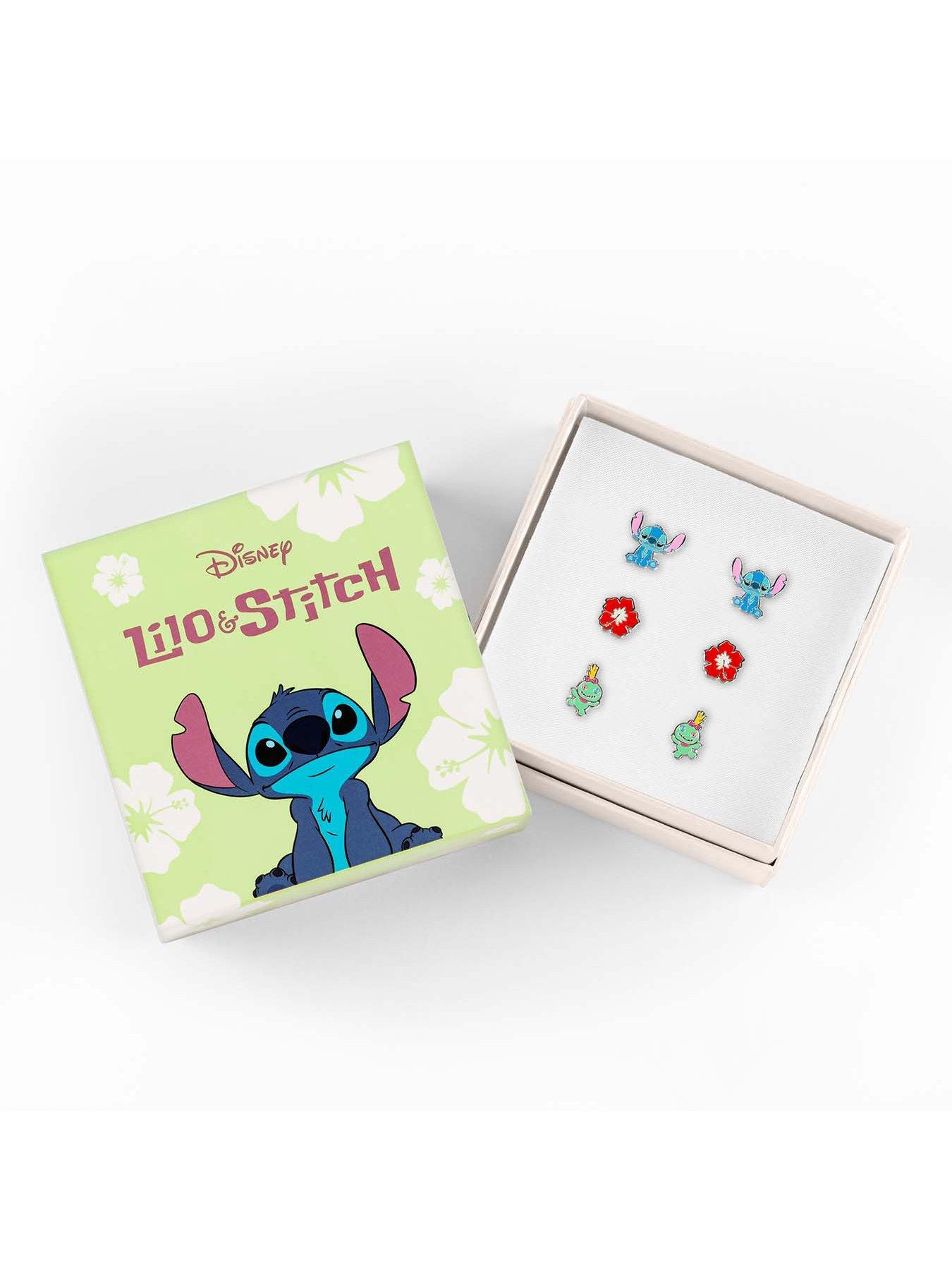  image of disney-lilo-amp-stitch-blue-red-amp-green-trio-earring-set-sf00468sl