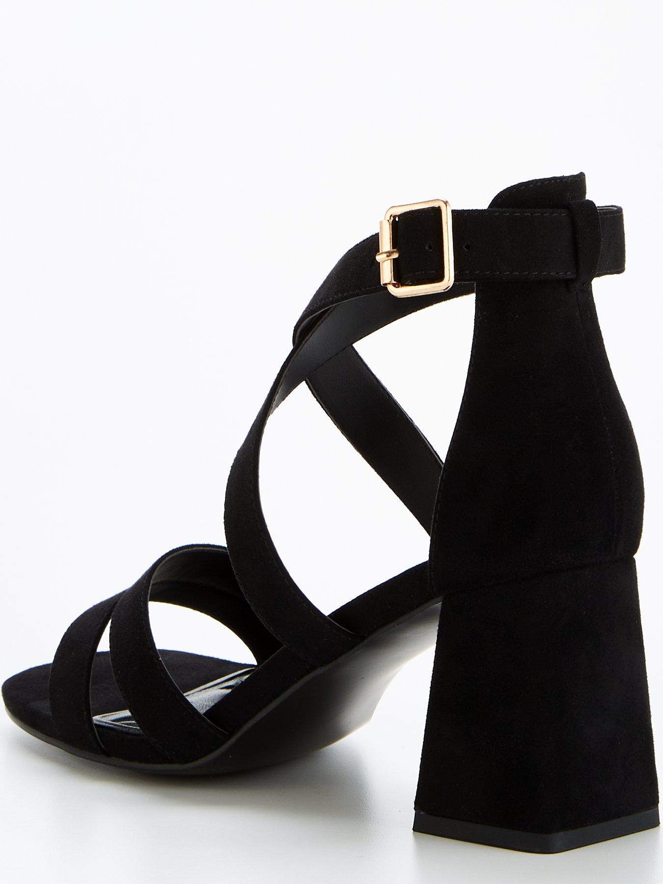  image of v-by-very-barratt-wide-fit-block-heel-sandal-black