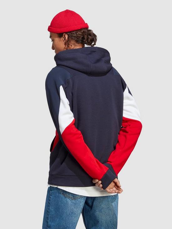 stillFront image of adidas-sportswear-essentials-colorblock-hoodie-navy
