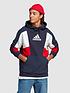  image of adidas-sportswear-essentials-colorblock-hoodie-navy