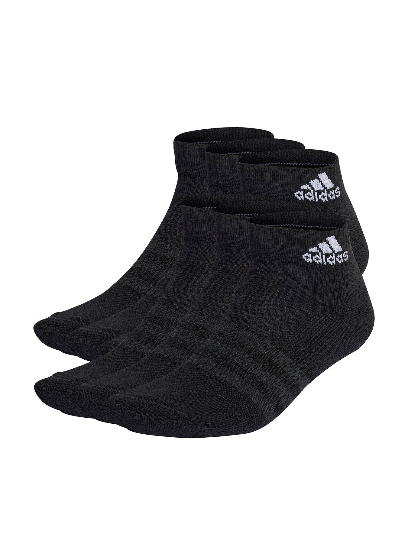 adidas Sportswear Cushioned Ankle Socks 6 Pairs - Black/White
