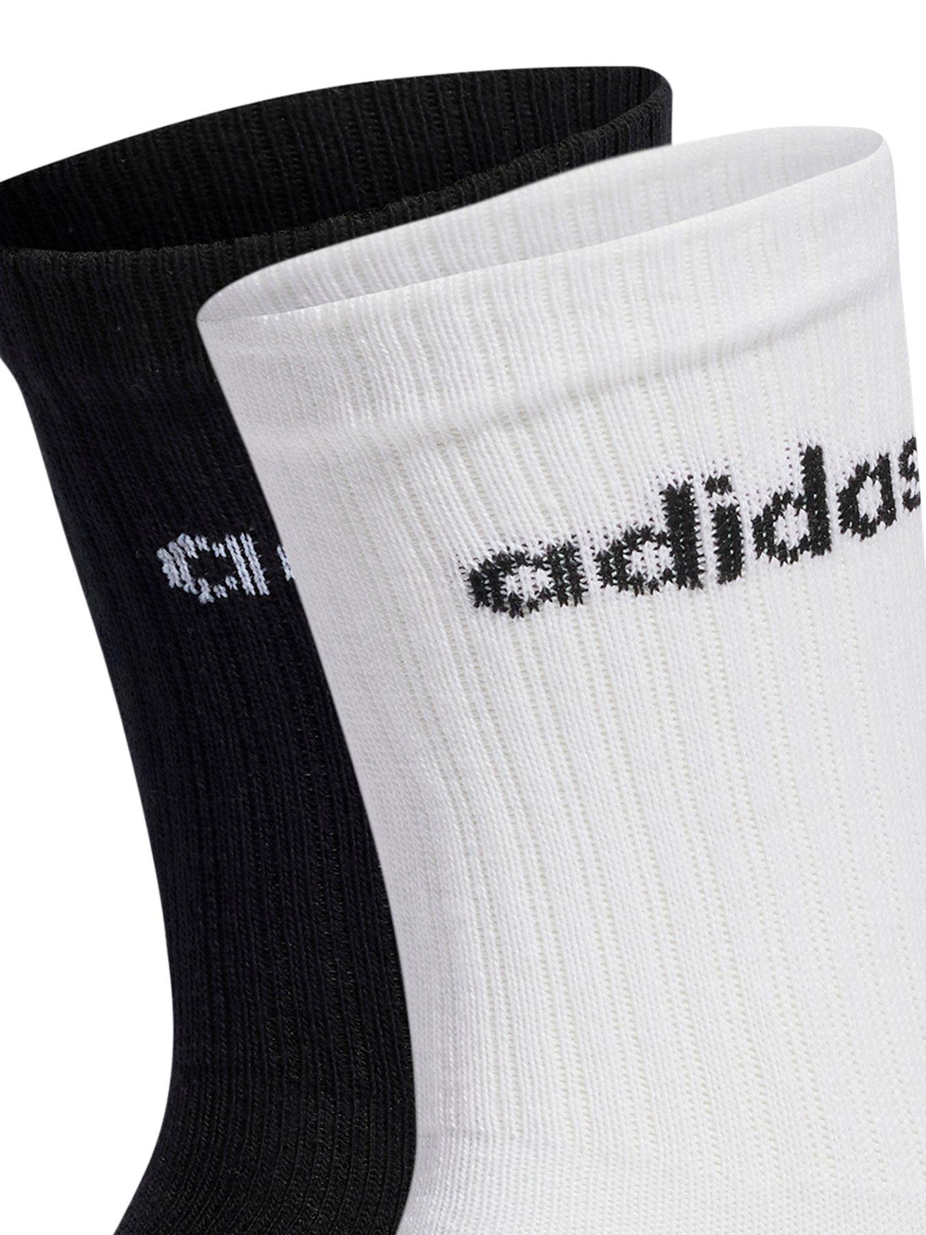  image of adidas-sportswear-unisex-3-pack-cushioned-linear-crew-socks-whitegrey