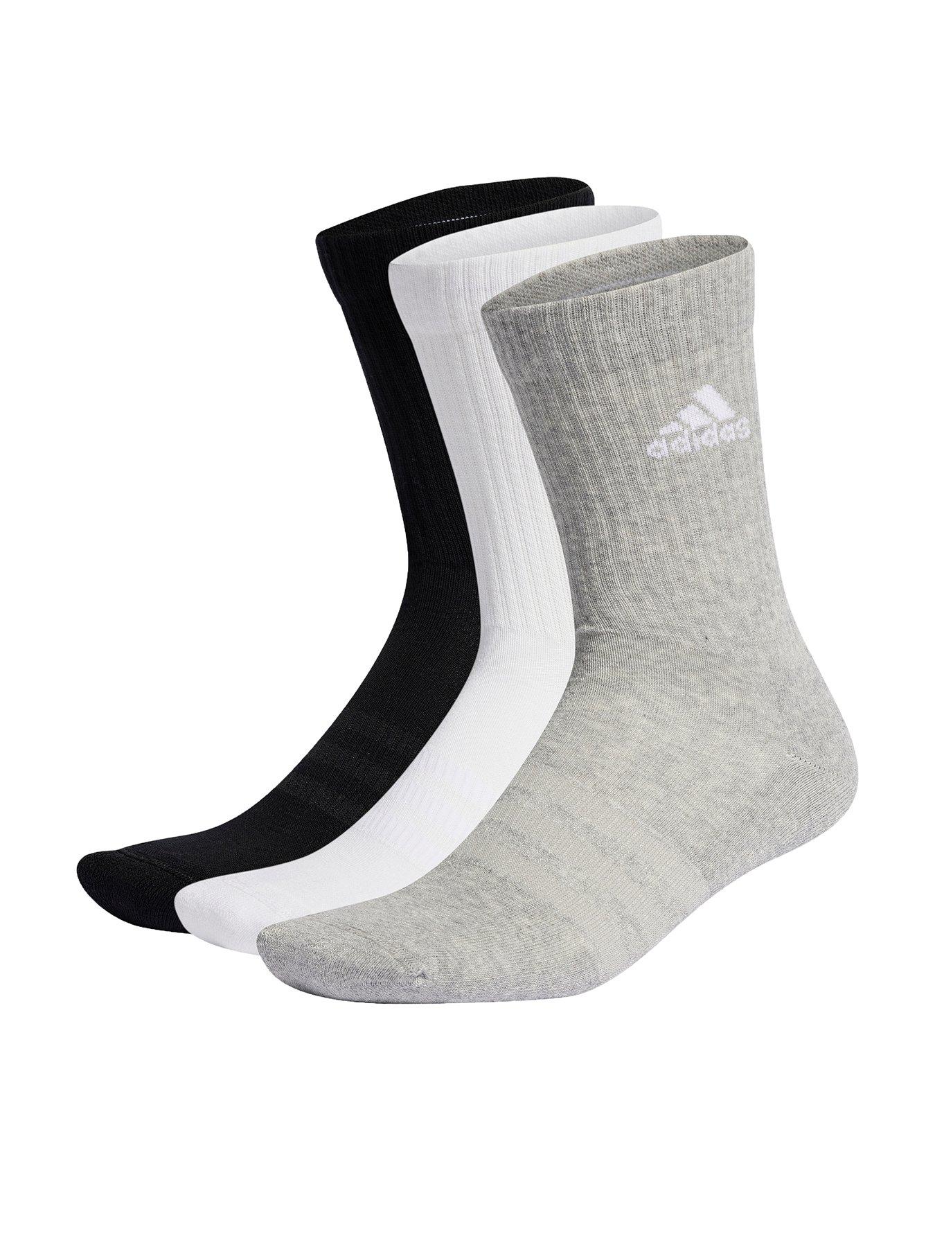 adidas Performance Cushioned Mid 3-Pack Socks White