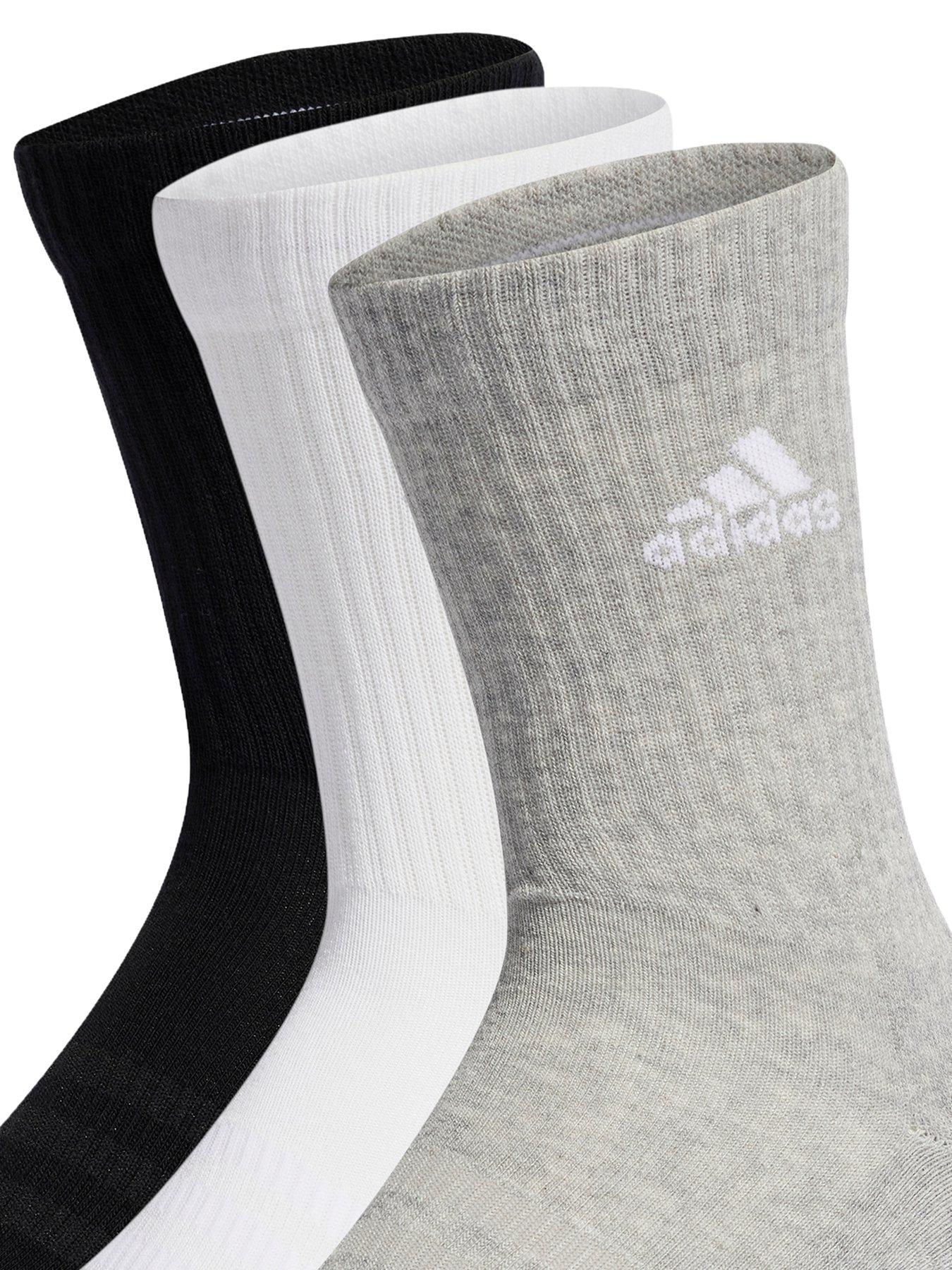 adidas Sportswear Unisex Pack Cushioned Crew Socks White/Grey
