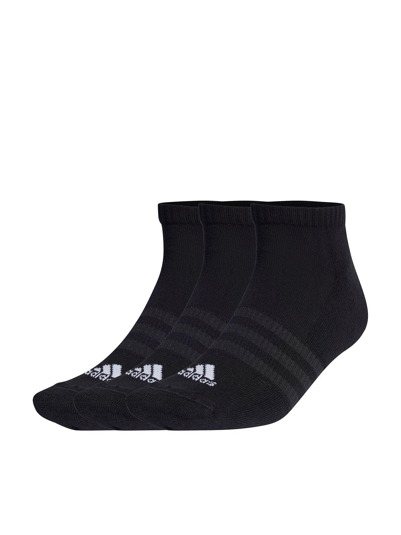undefined Unisex 3 Pack Cushioned Low Socks - Black