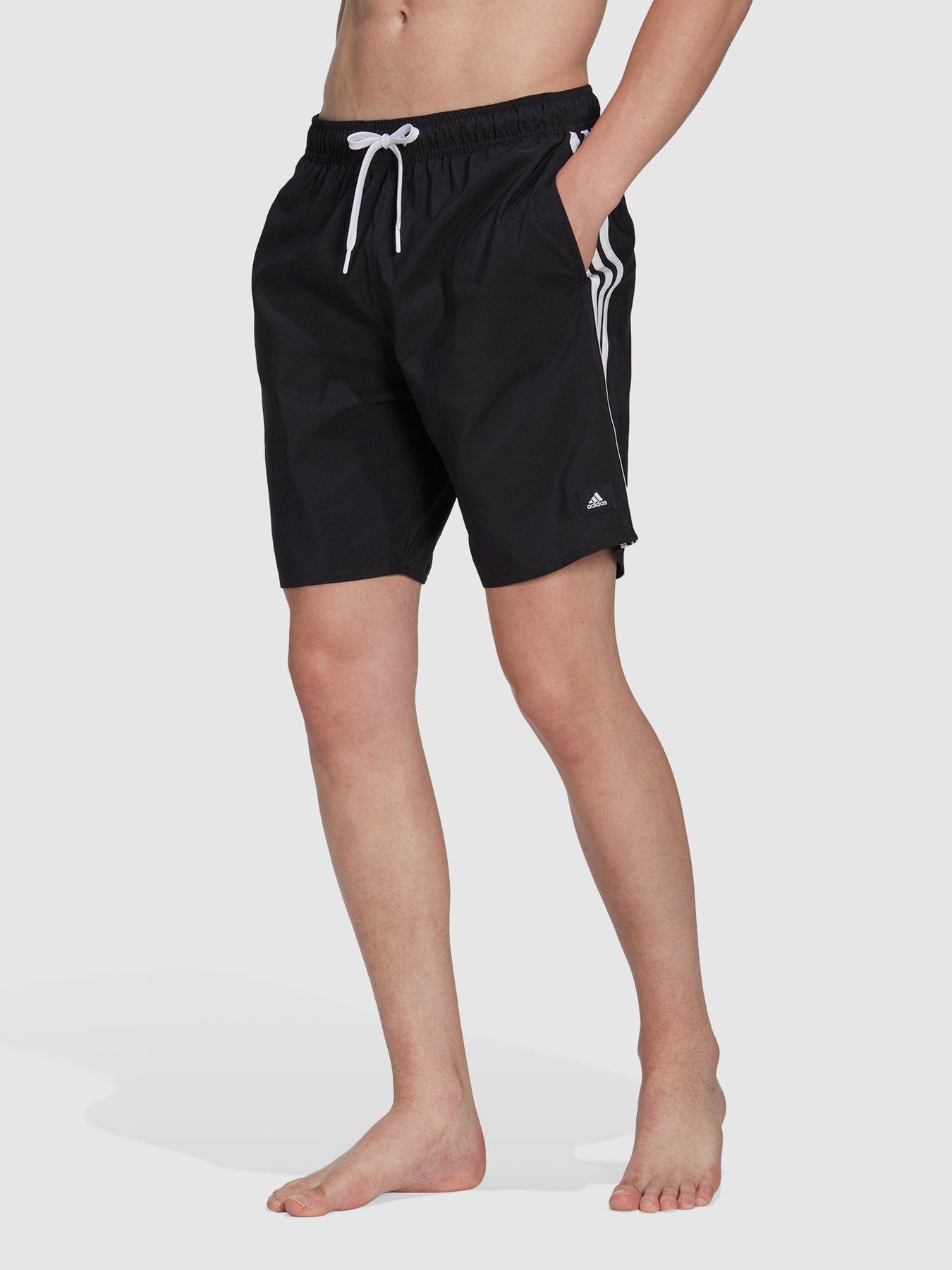 adidas Sportswear 3 Stripes Clx Swim Shorts Black White