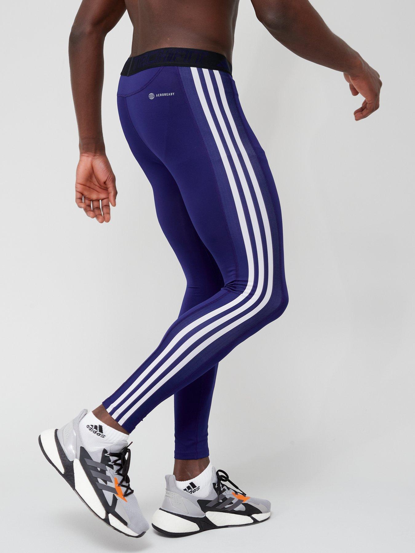 adidas 3 stripe navy leggings