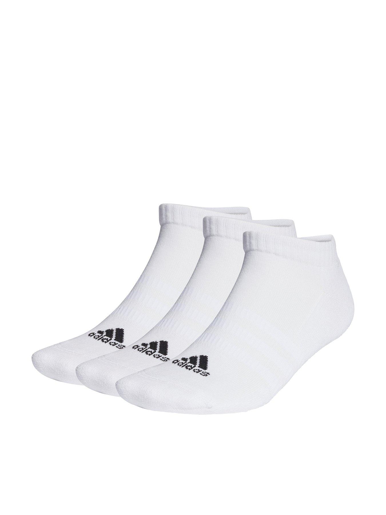 undefined Unisex 3 Pack Cushioned Low Socks - White