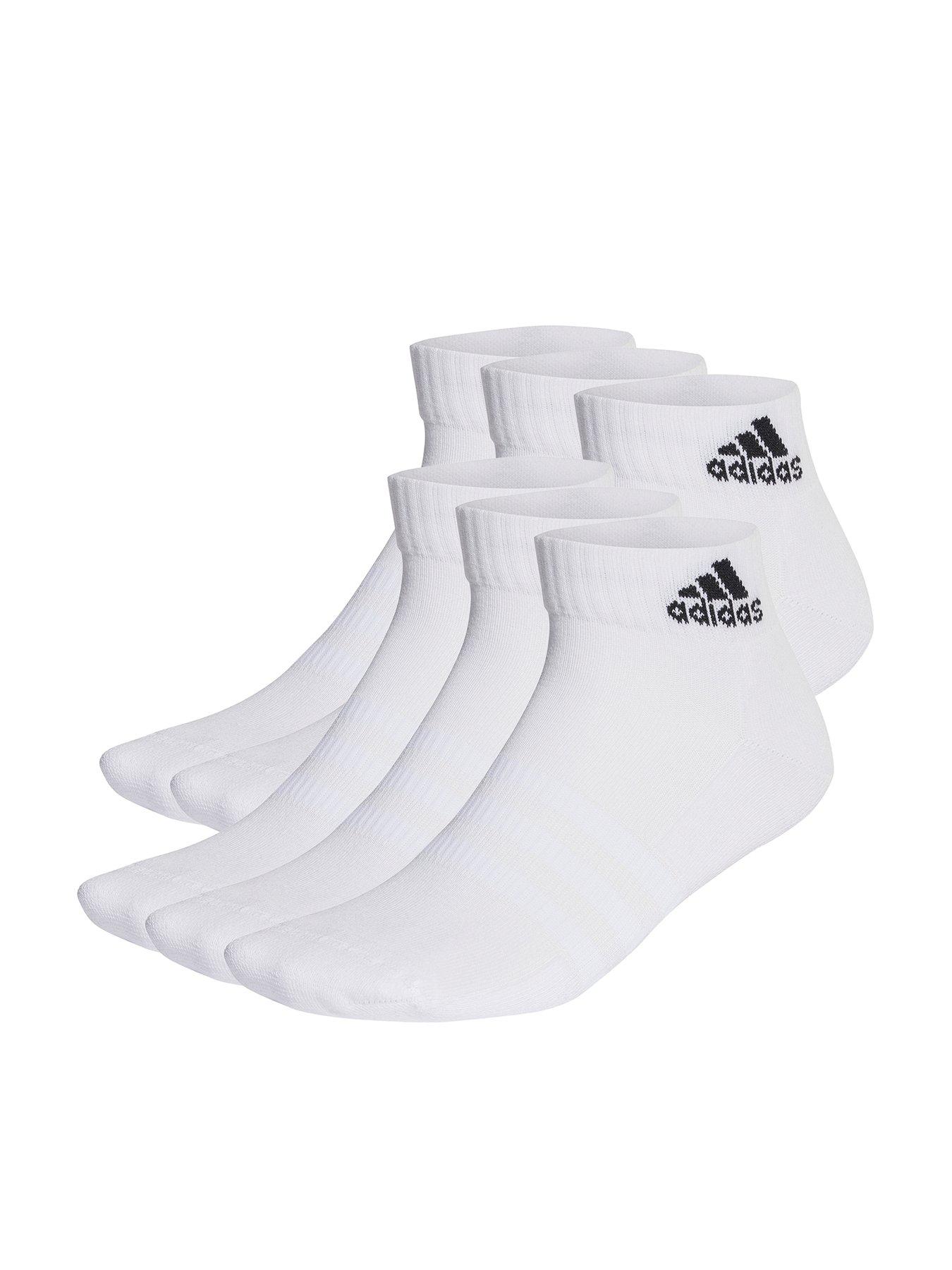 undefined Cushioned Ankle Socks 6 Pairs - White/Black