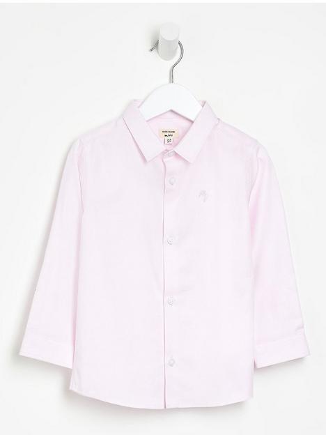river-island-mini-mini-boys-long-sleeve-twill-shirt-pink
