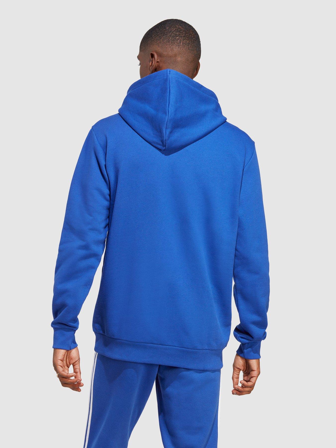 Adidas originals trefoil hoodie on sale blue