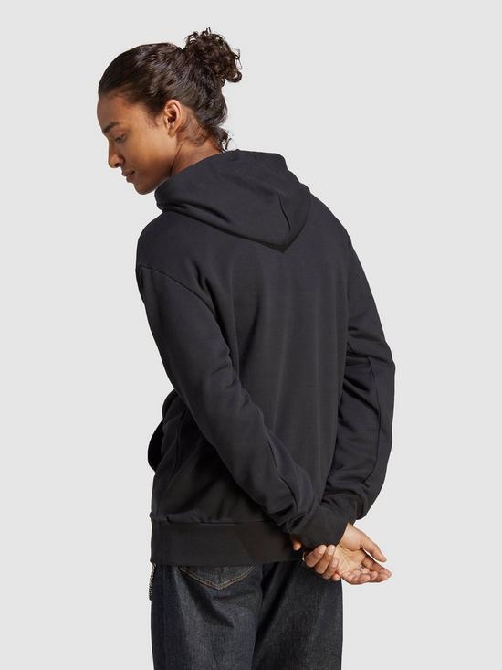 stillFront image of adidas-sportswear-essentials-french-terry-big-logo-hoodie-black