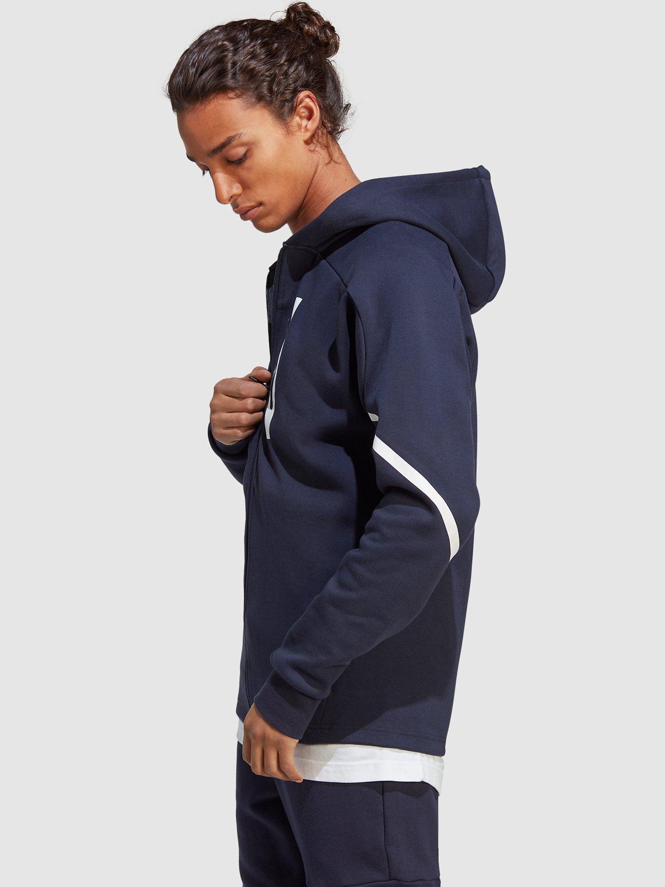 Adidas navy zip outlet hoodie