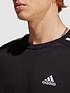  image of adidas-sportswear-essentials-single-shirt-3-stripes-t-shirt-blackwhite