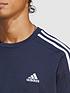  image of adidas-sportswear-mens-essentials-3-stripe-short-sleeve-t-shirt-navy