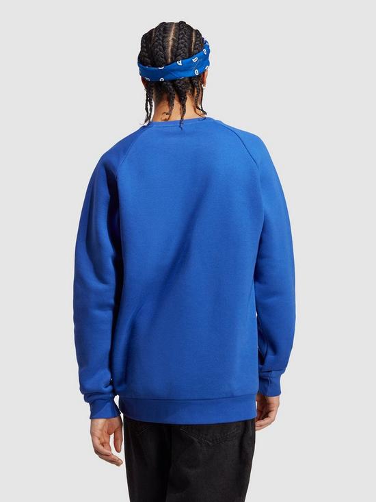 stillFront image of adidas-originals-trefoil-essentials-crewneck-sweatshirt-blue
