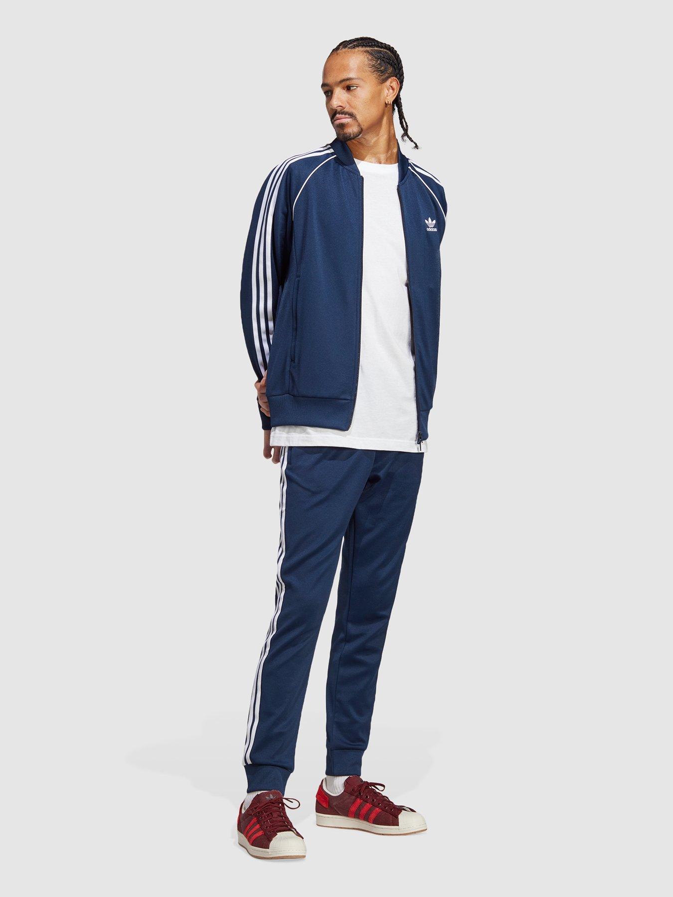 Adidas sst sale tracksuit navy