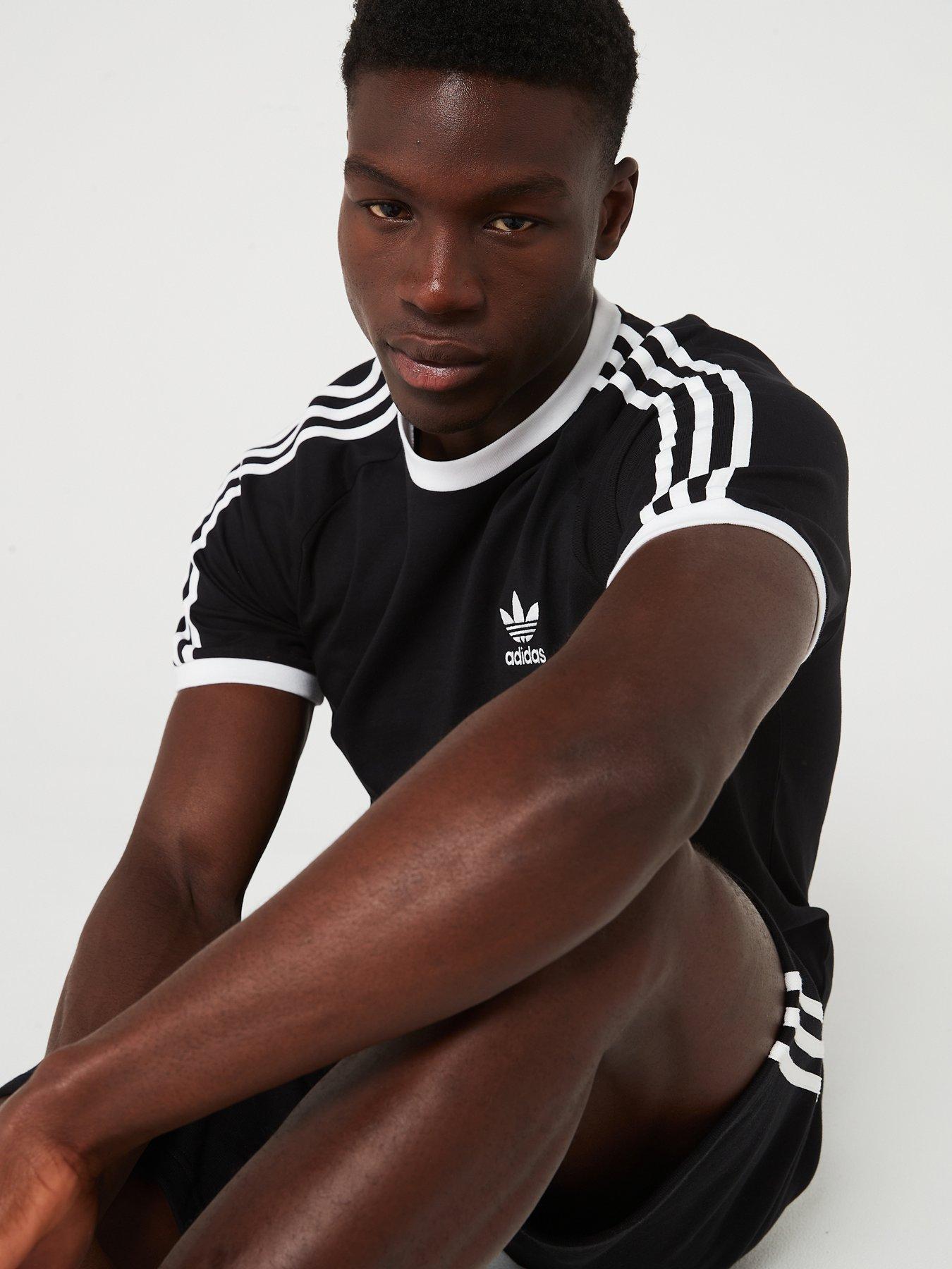  image of adidas-originals-mens-3-stripes-t-shirt-black