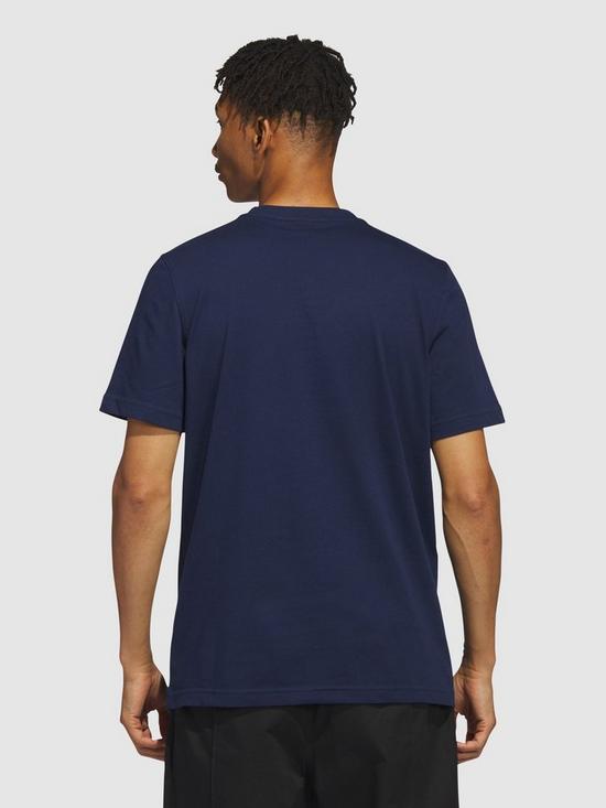 adidas Originals Adicolor Classics Trefoil T-Shirt - Navy | littlewoods.com