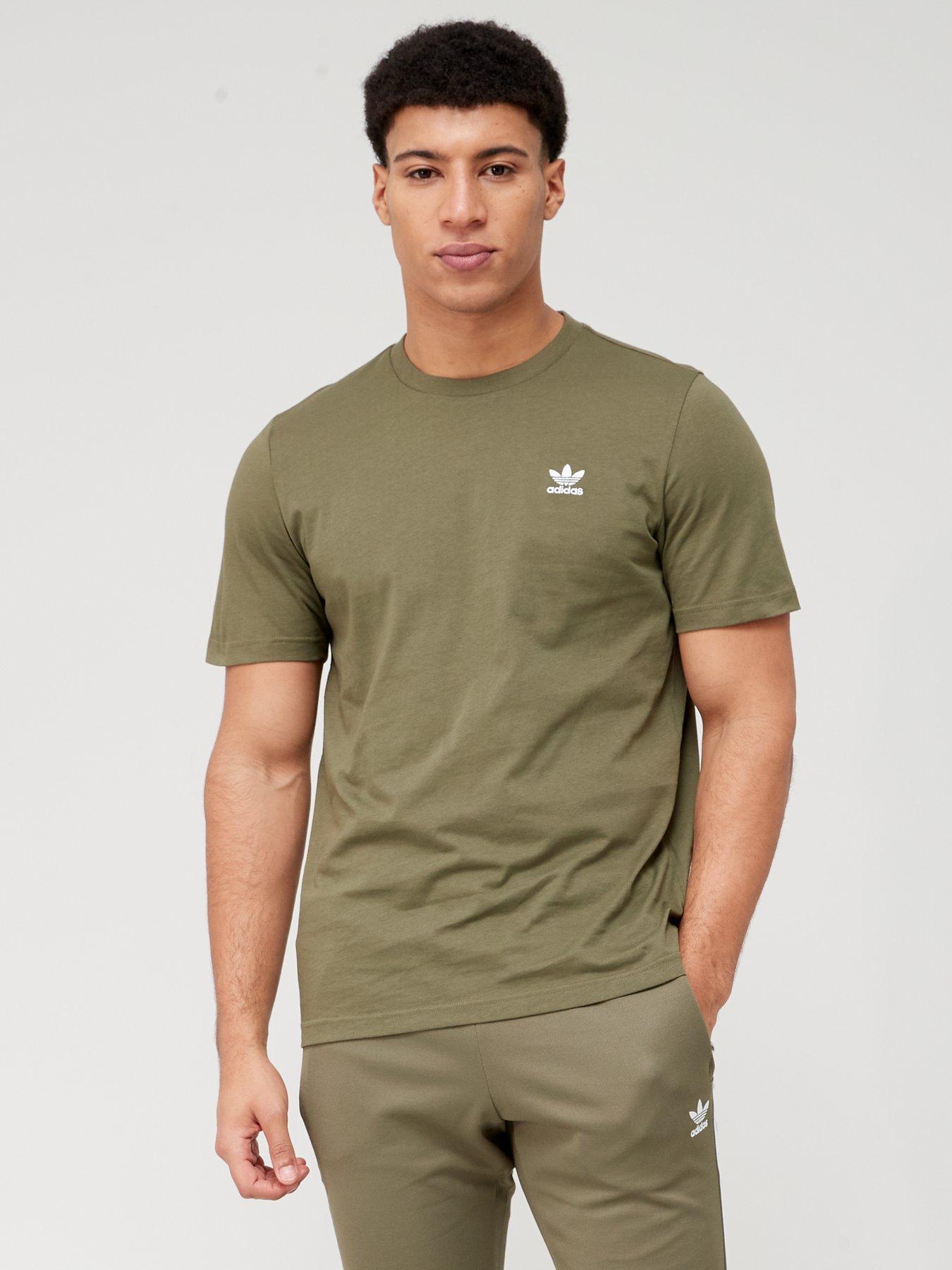 Mens khaki adidas hotsell t shirt