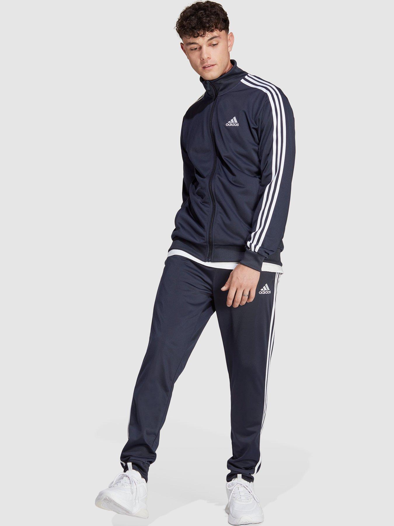 Mens navy adidas tracksuit online