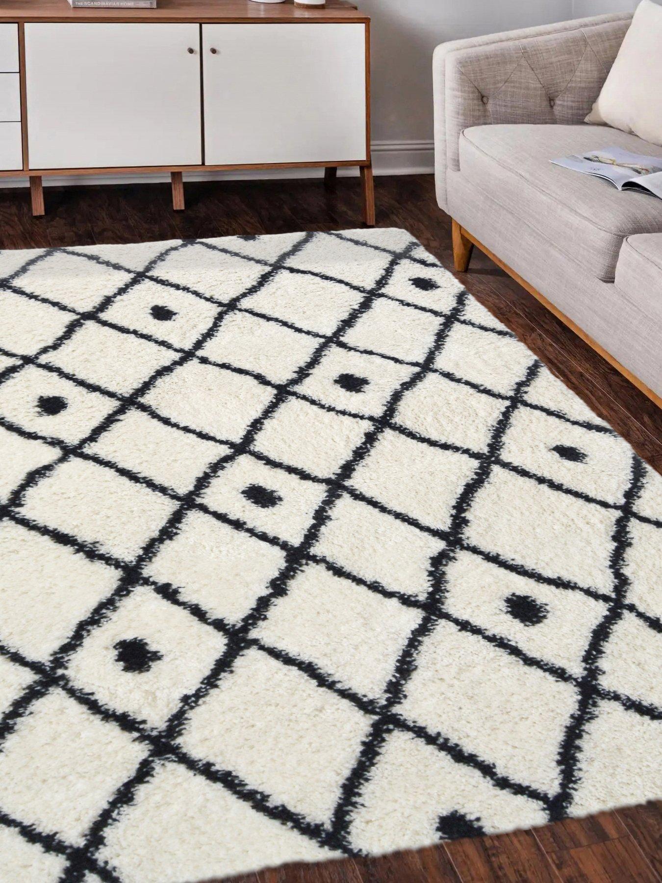 The Very Collection Snug Diamonds Rug - White