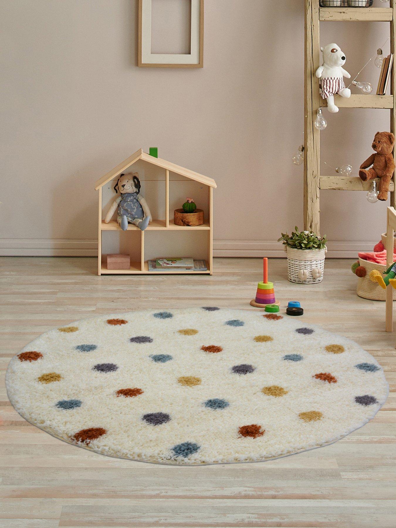 Everyday Snug Shaggy Circle Rug Spot 100 Cm | littlewoods.com