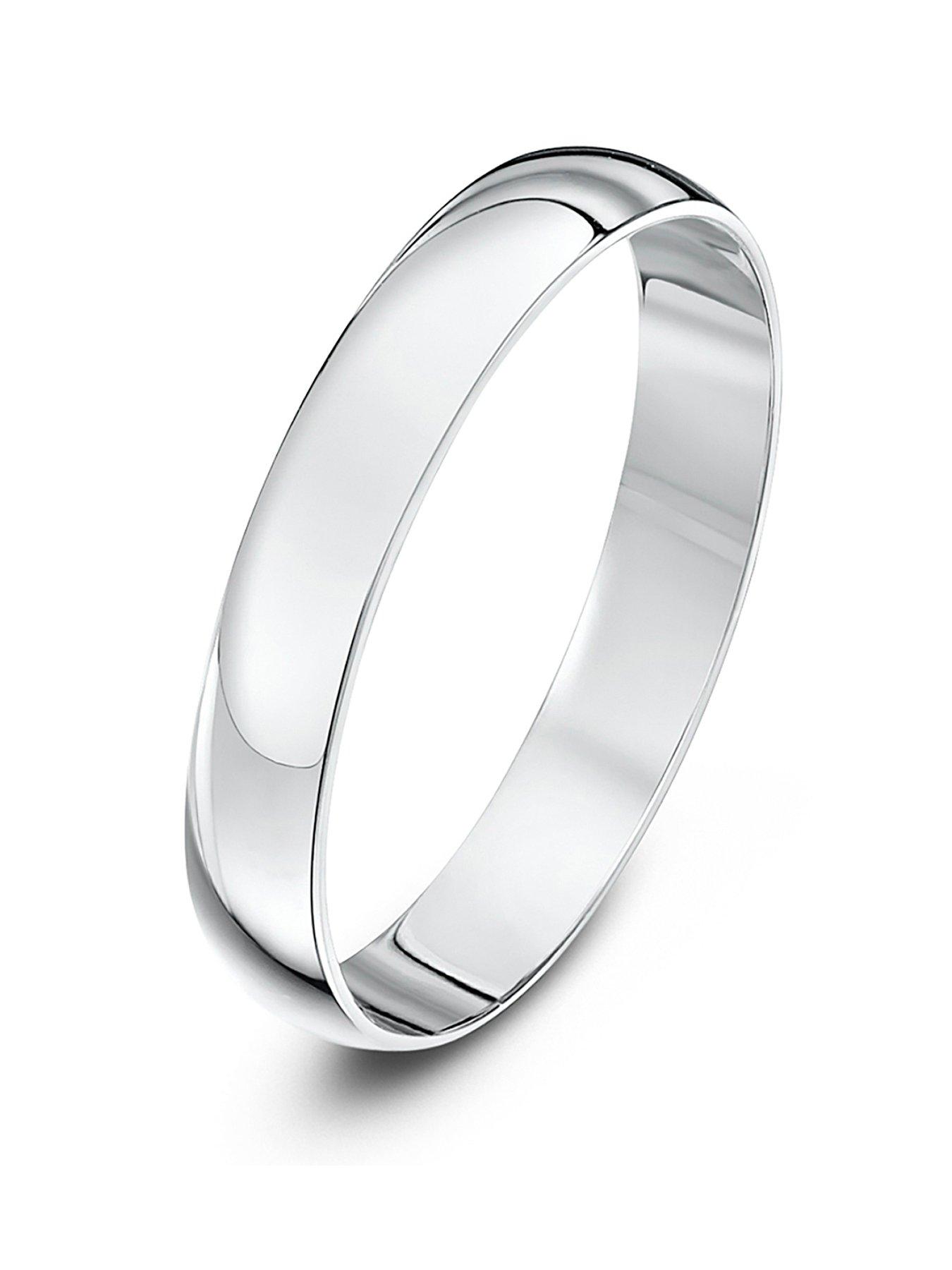 Image 1 of 5 of The Love Collection 9ct White Gold Personalised Band Ring 3m