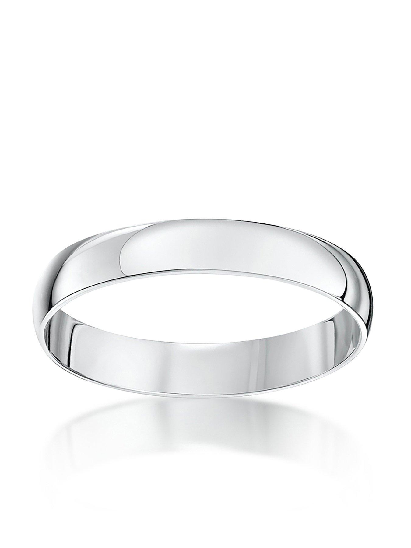 Image 4 of 5 of The Love Collection 9ct White Gold Personalised Band Ring 3m