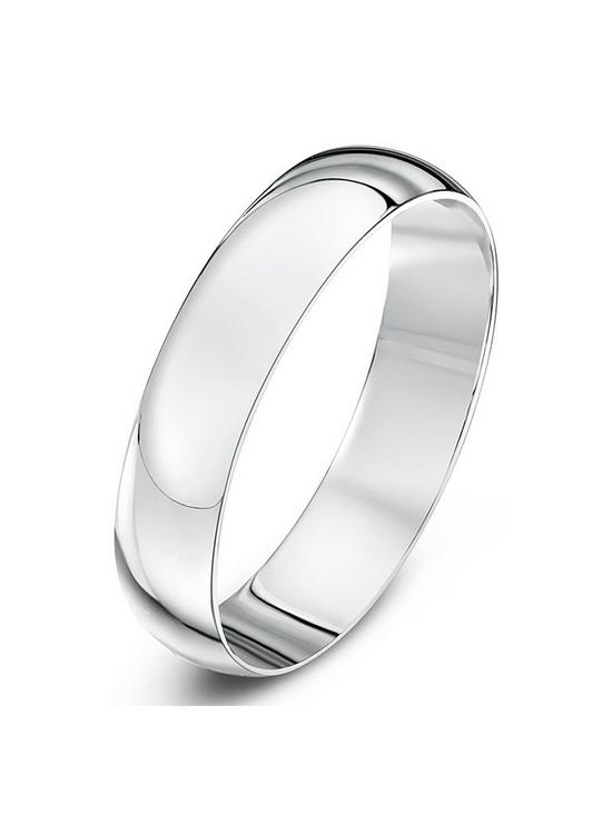 front image of love-gold-9ct-white-gold-personalised-band-ring-4m