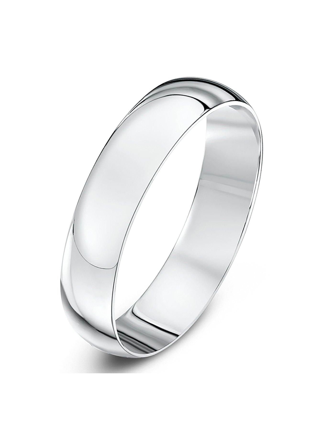 front image of the-love-collection-9ct-white-gold-personalised-band-ring-4m