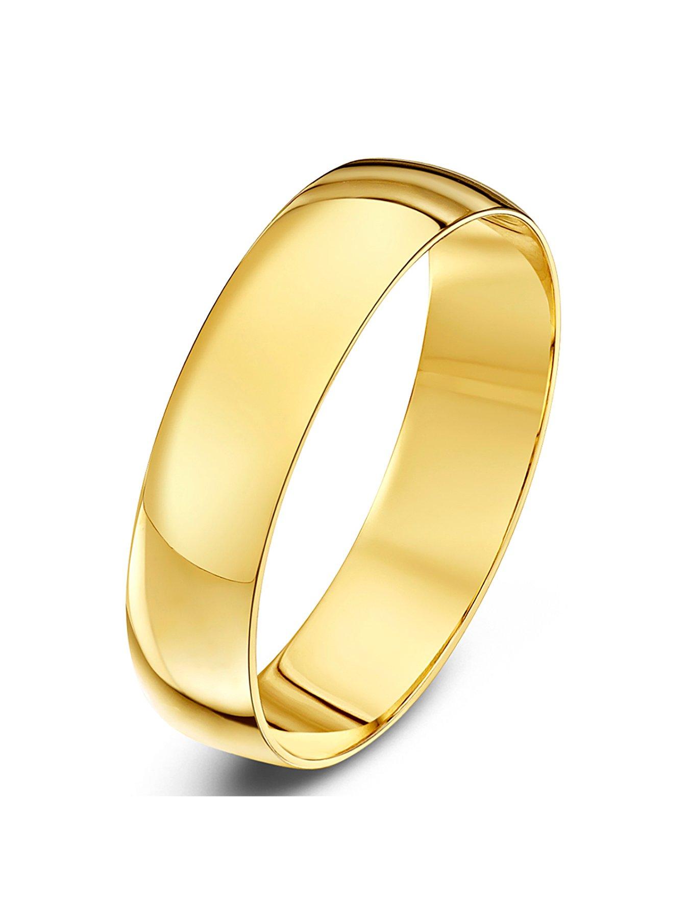 the-love-collection-9ct-yellow-gold-personalised-band-wedding-ring