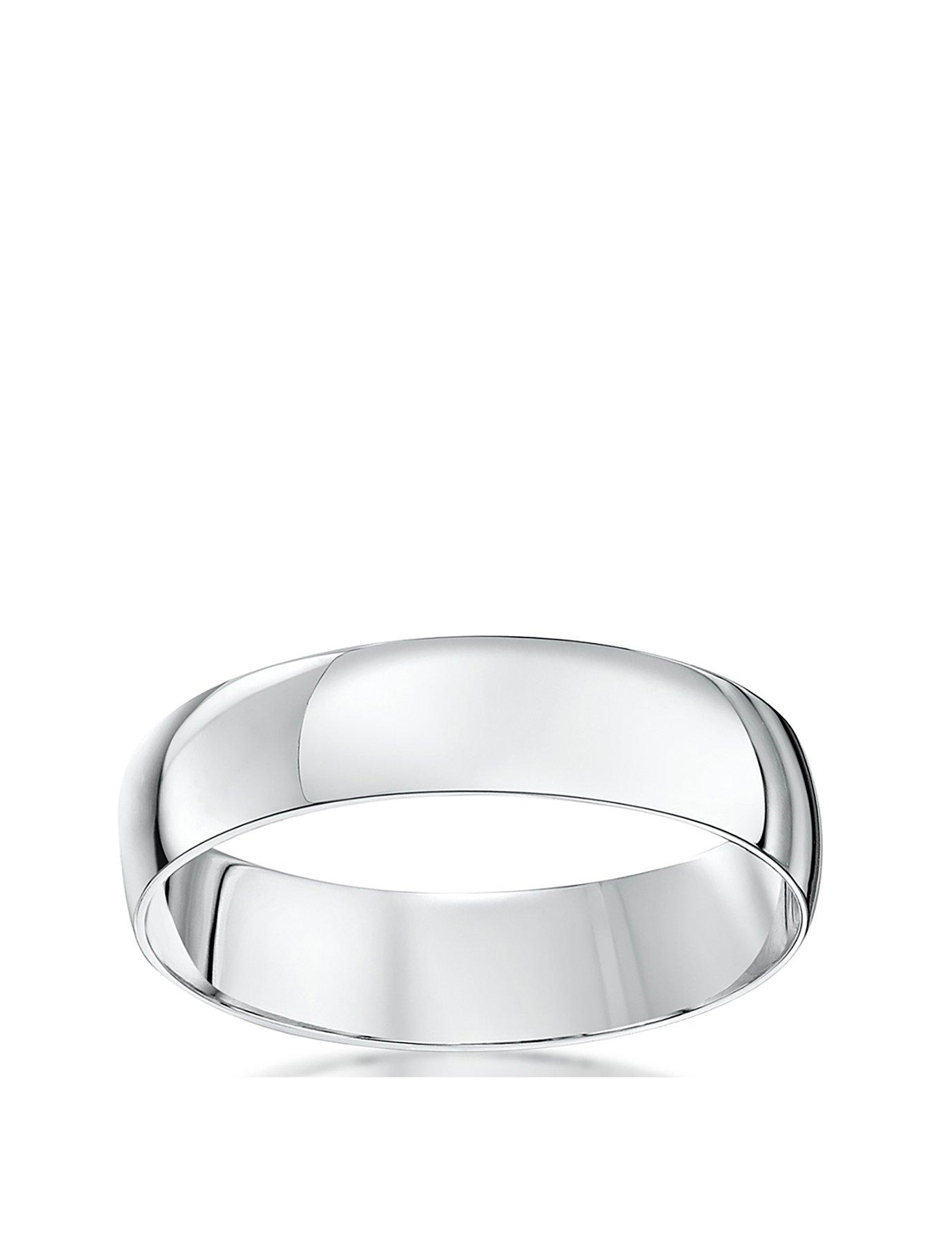 stillFront image of the-love-collection-9ct-white-gold-personalised-band-wedding