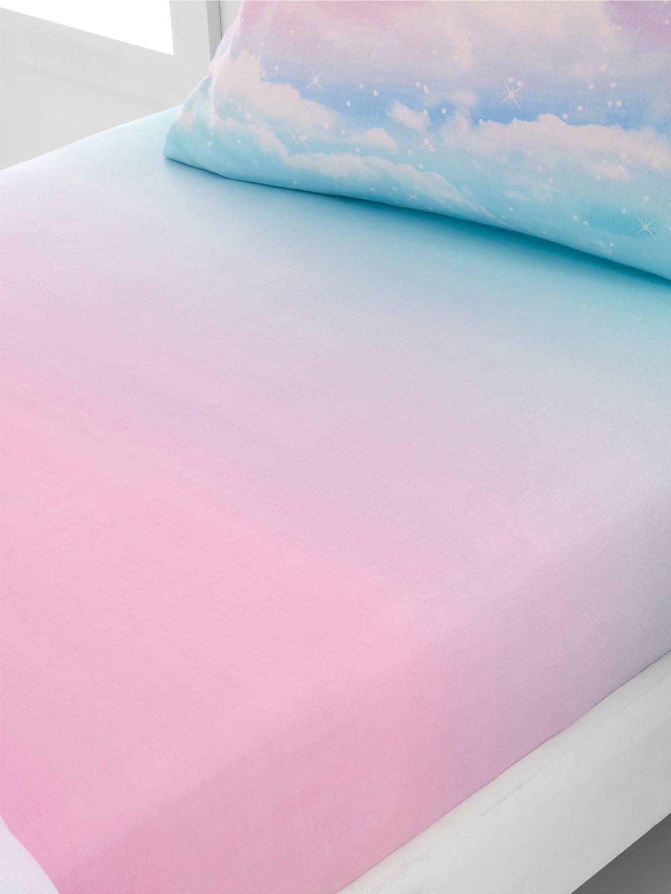 Catherine Lansfield Ombre Rainbow Clouds Fitted Sheet - Multi