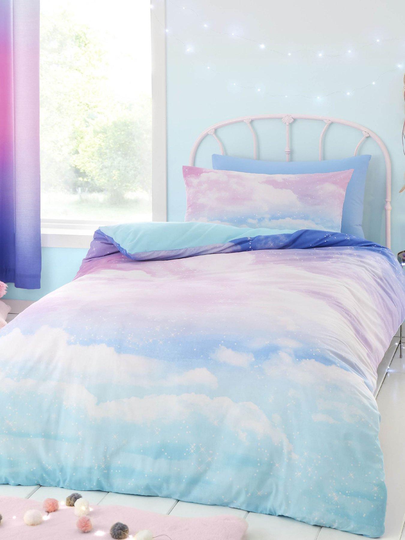Catherine Lansfield Ombre Rainbow Clouds Duvet Cover Set - Multi