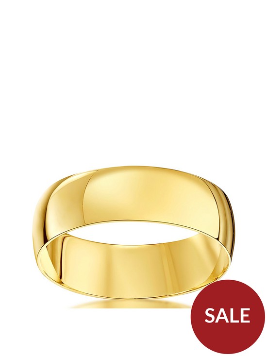stillFront image of love-gold-personalised-9ct-yellow-gold-d-shape-wed